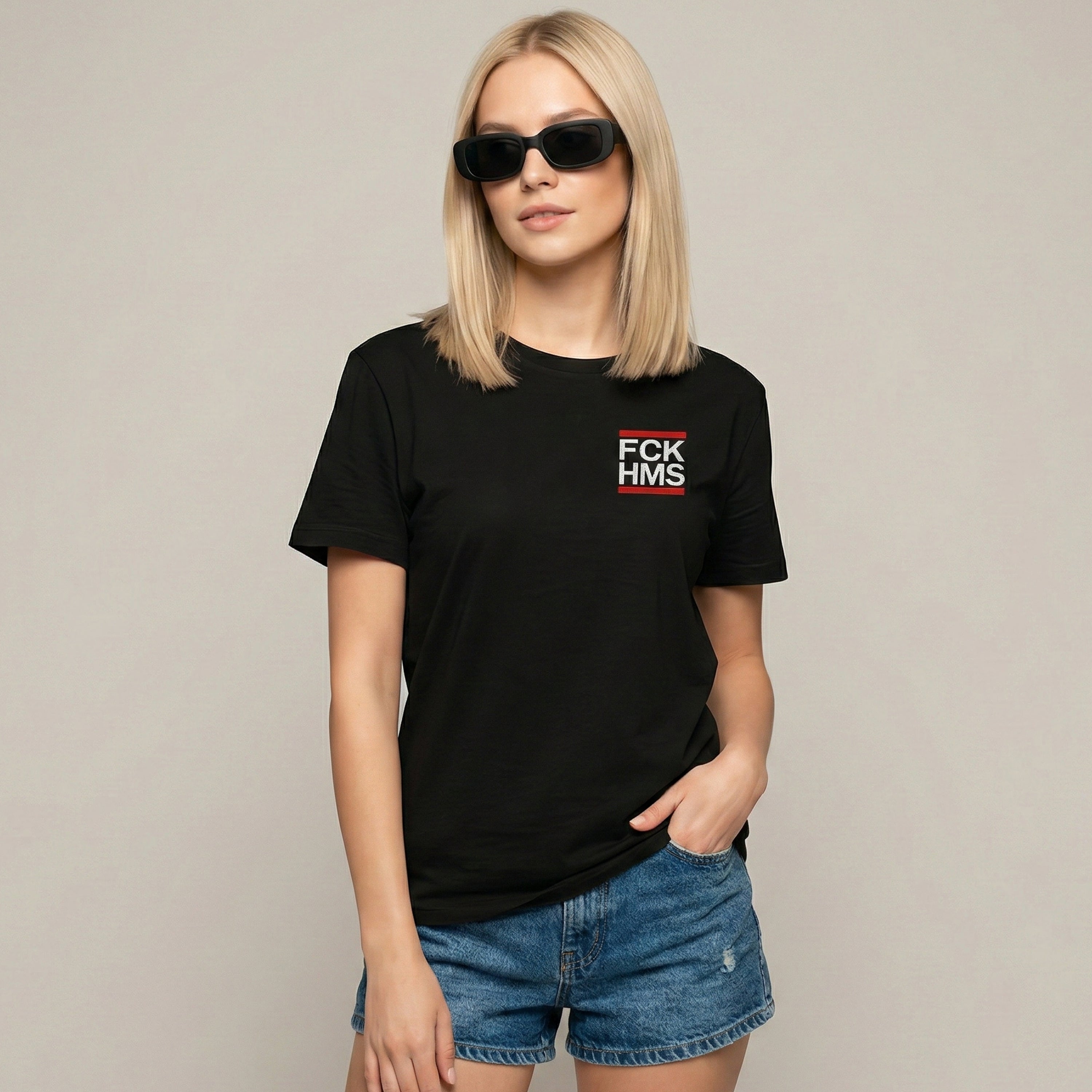 Camiseta manga corta - FCK HMS (en escudo) - 𝗨𝗡𝗜𝗦𝗘𝗫