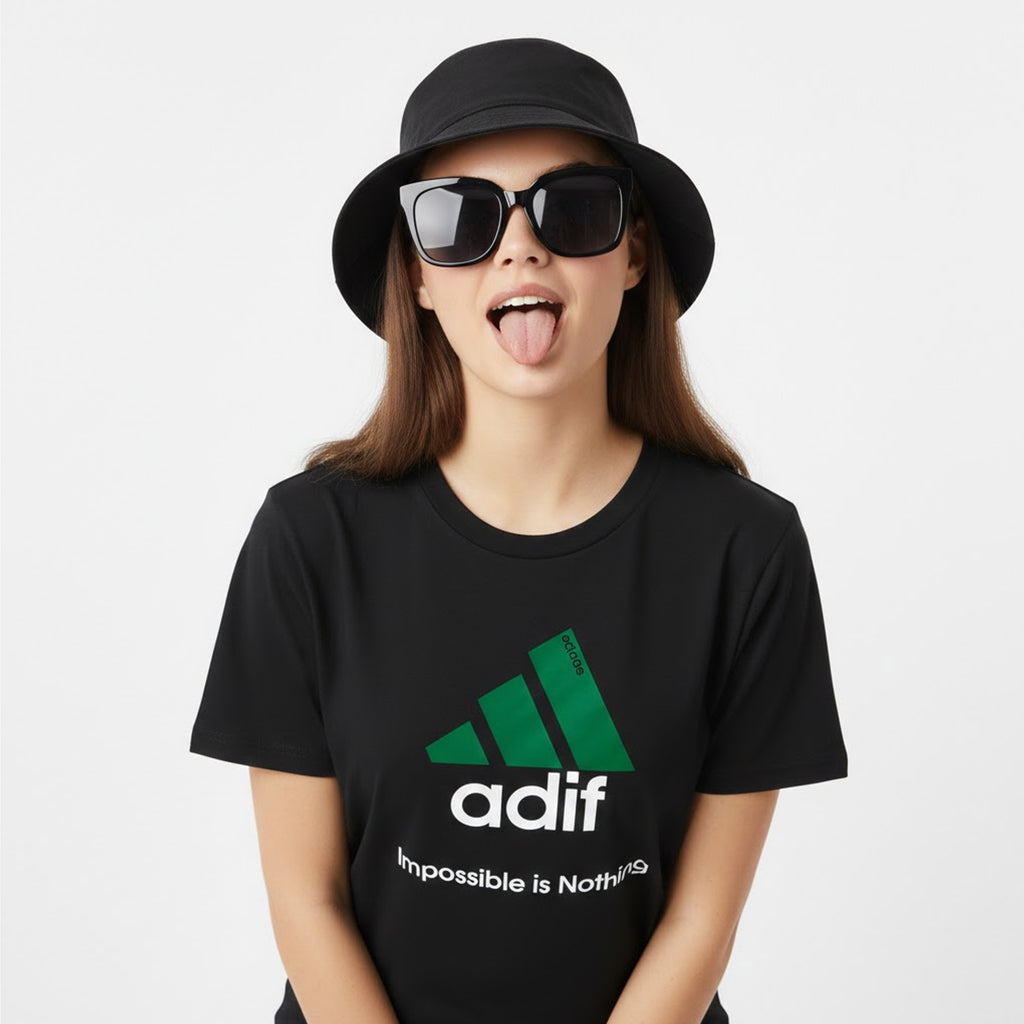 Camiseta manga corta negra - ADIF Impossible is Nothing