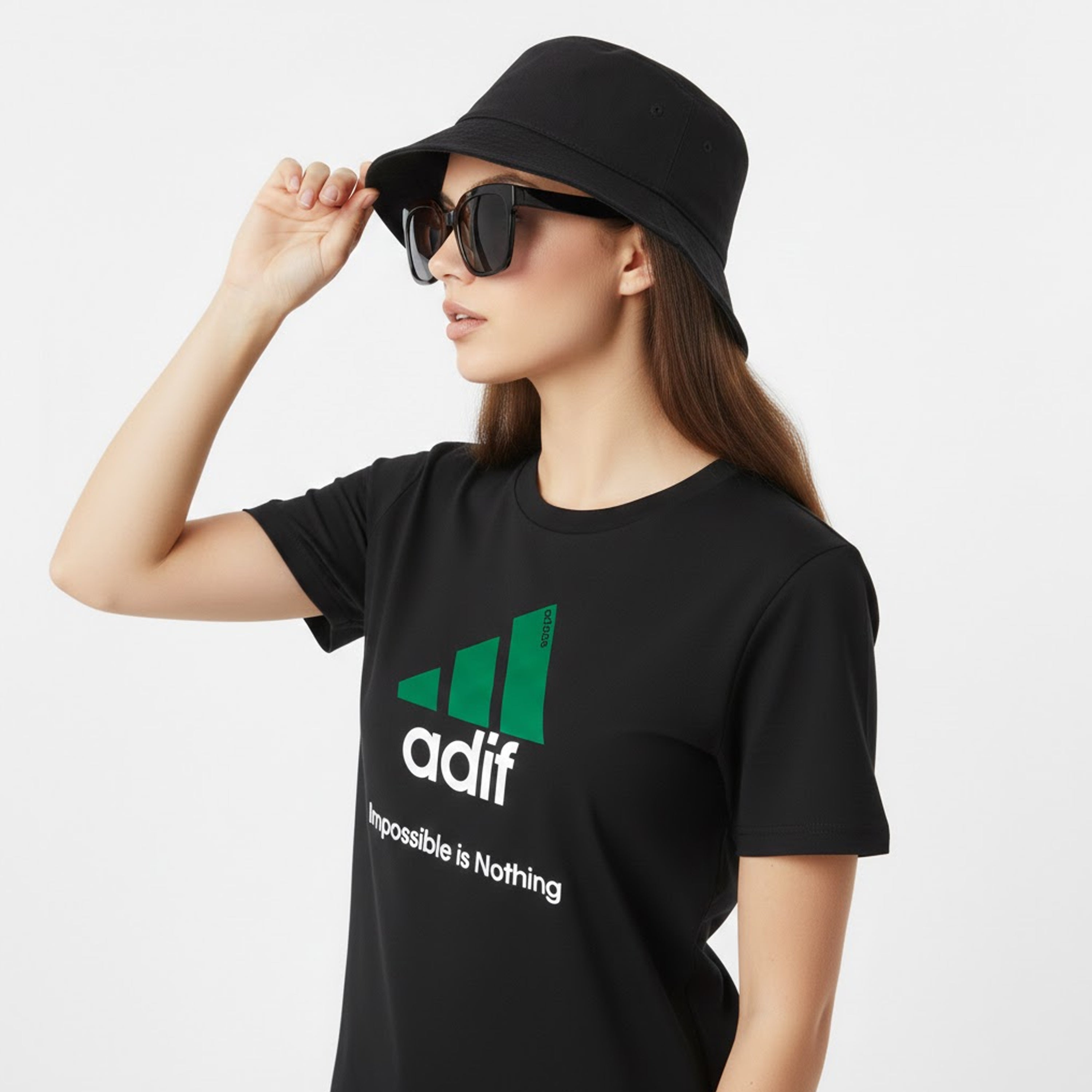 Camiseta manga corta negra - ADIF Impossible is Nothing