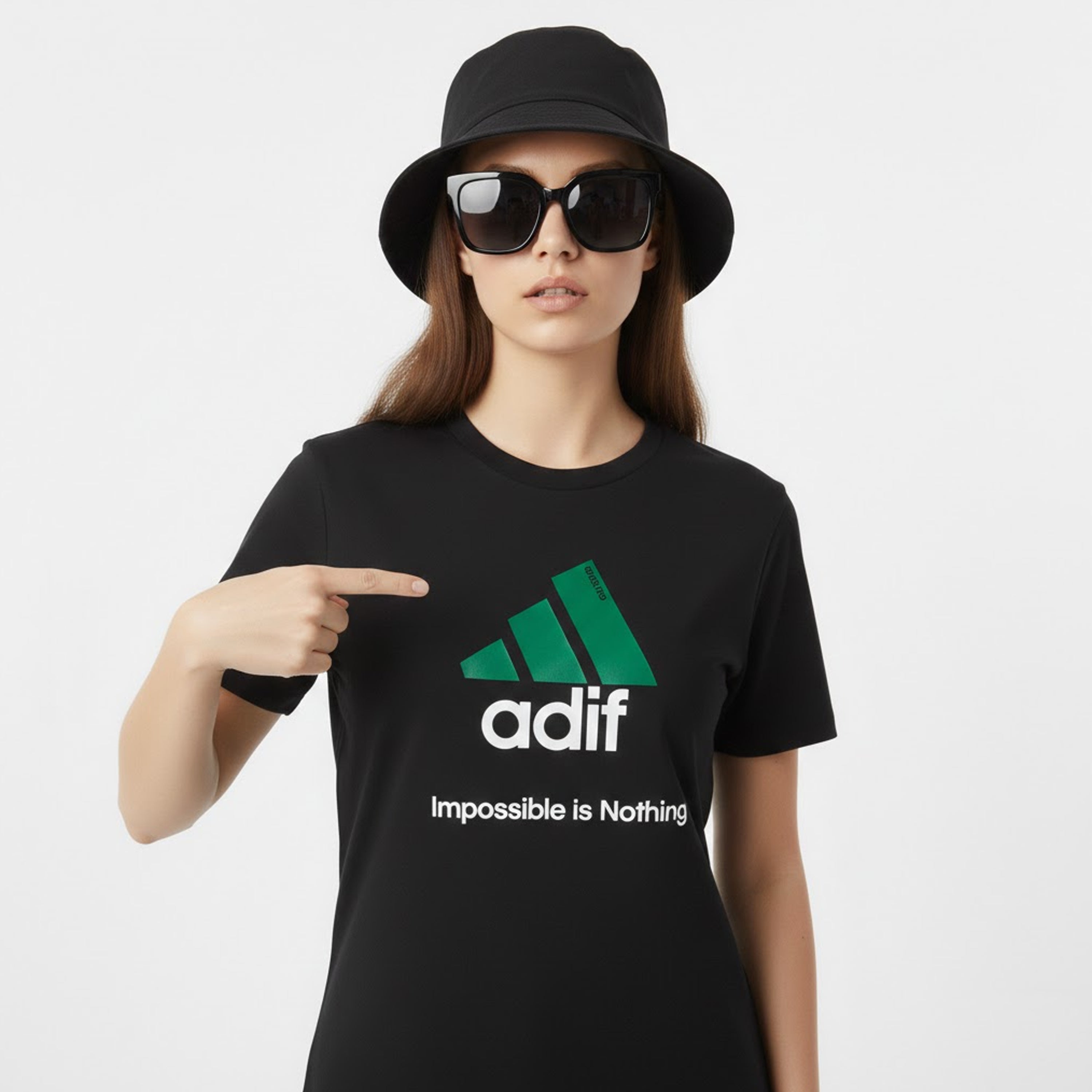 Camiseta manga corta negra - ADIF Impossible is Nothing