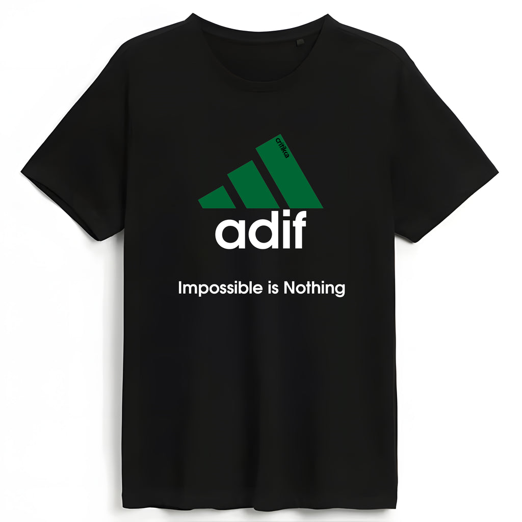 Camiseta manga corta negra - ADIF Impossible is Nothing