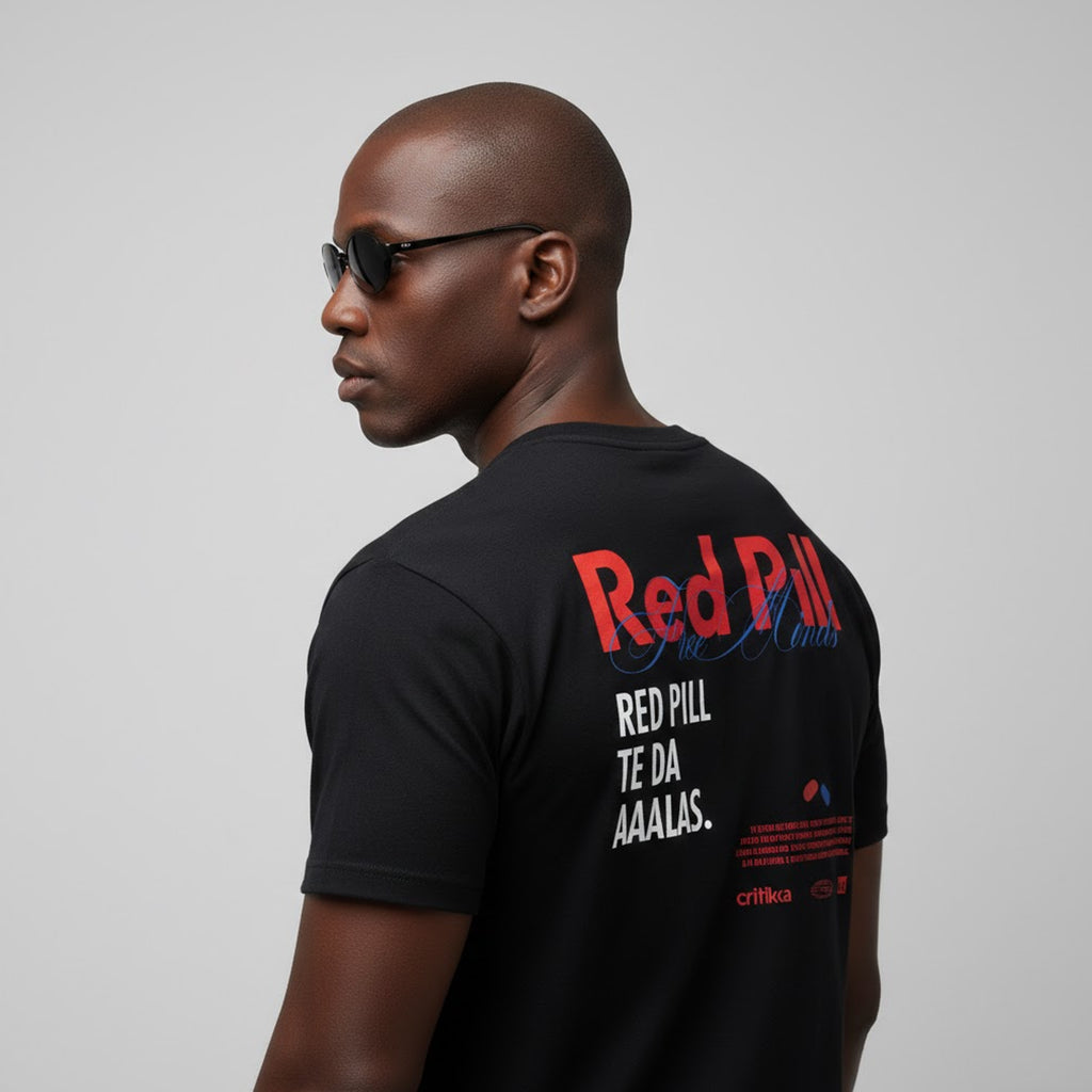 Camiseta manga corta negra - Red Pill