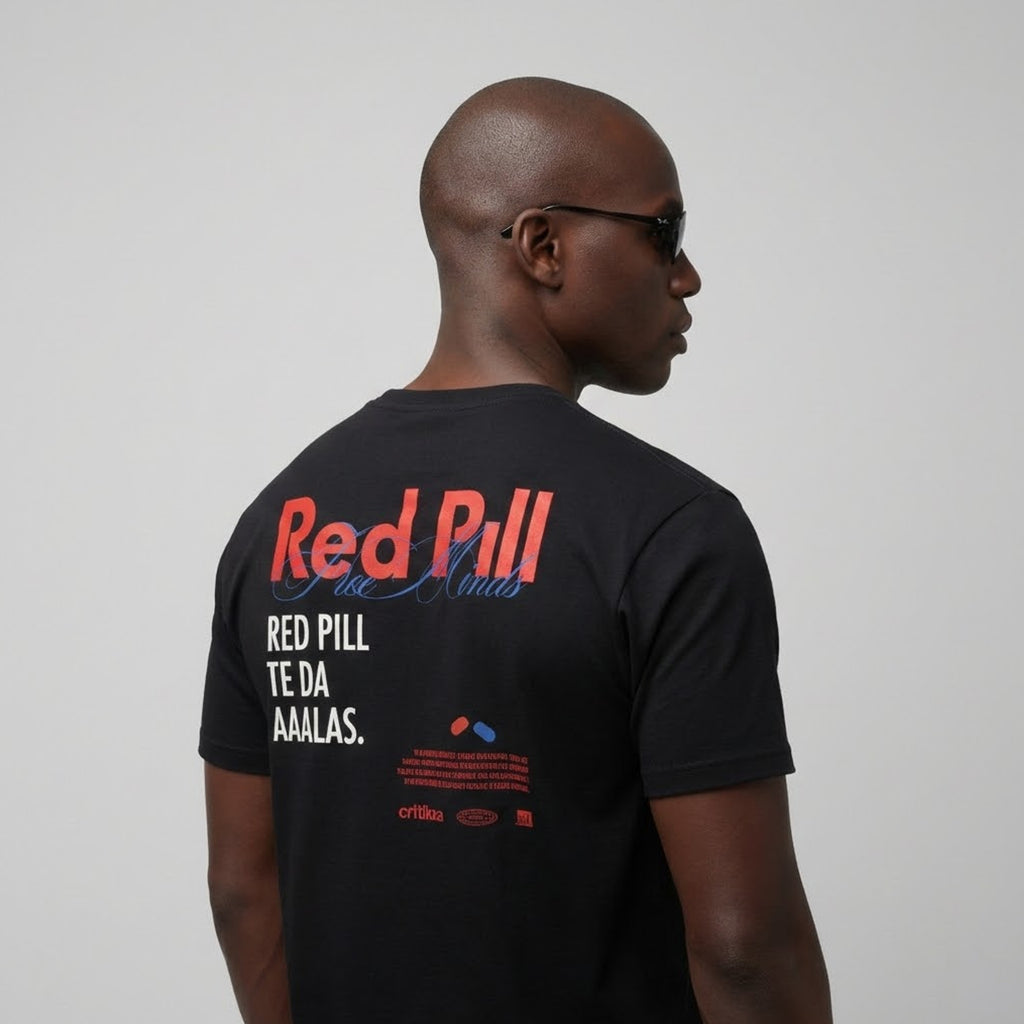 Camiseta manga corta negra - Red Pill