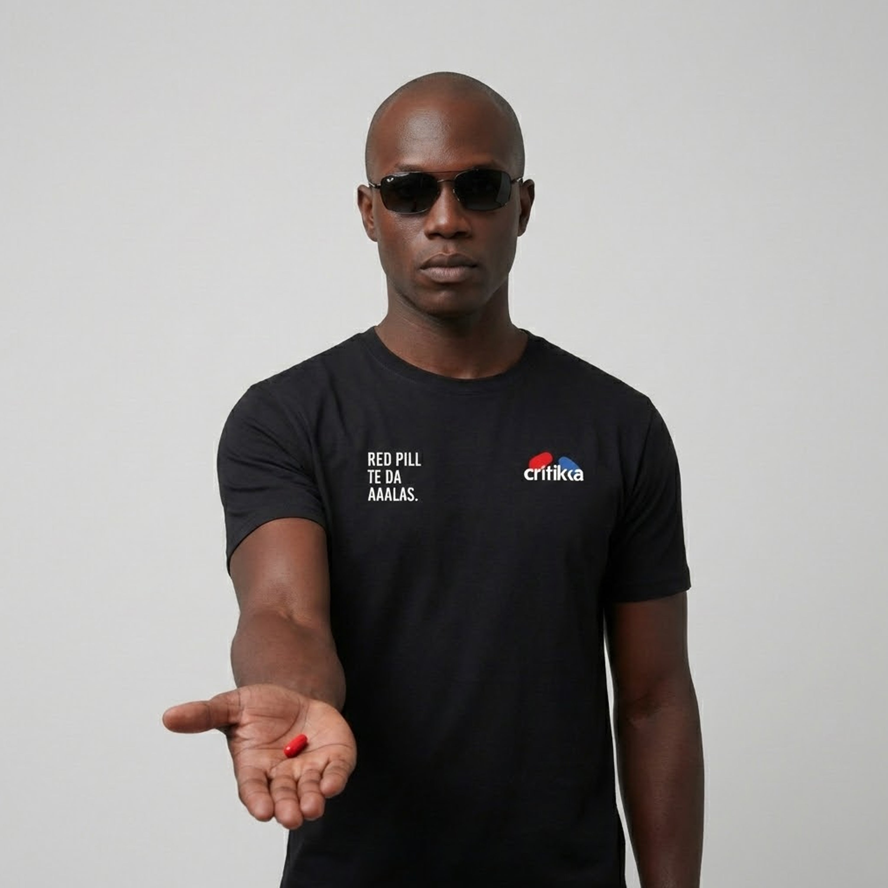 Camiseta manga corta negra - Red Pill