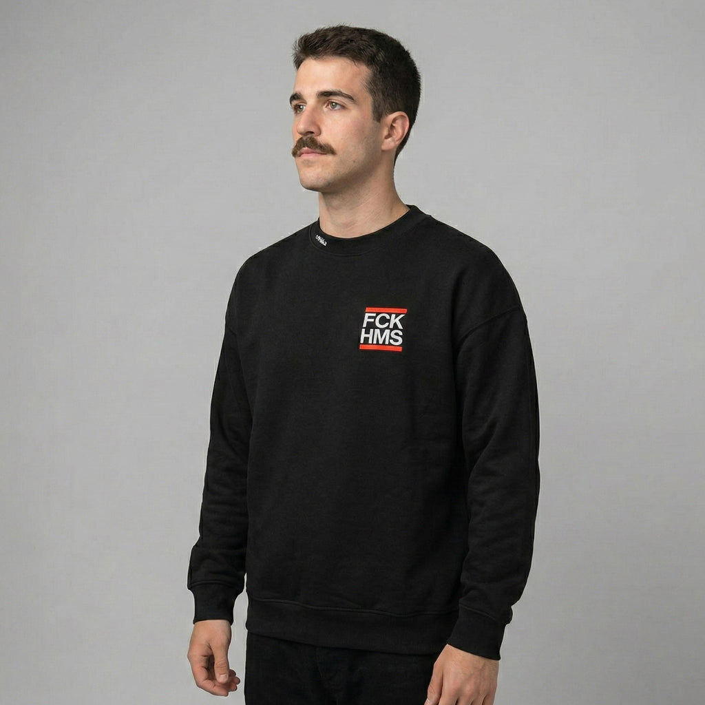 Sudadera sin capucha - FCK HMS (en escudo) - 𝗨𝗡𝗜𝗦𝗘𝗫