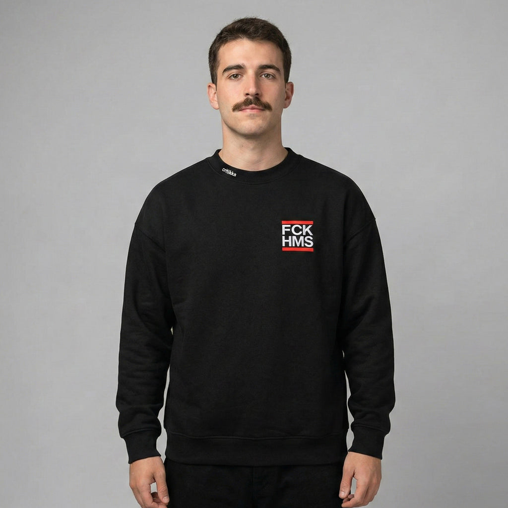 Sudadera sin capucha - FCK HMS (en escudo) - 𝗨𝗡𝗜𝗦𝗘𝗫