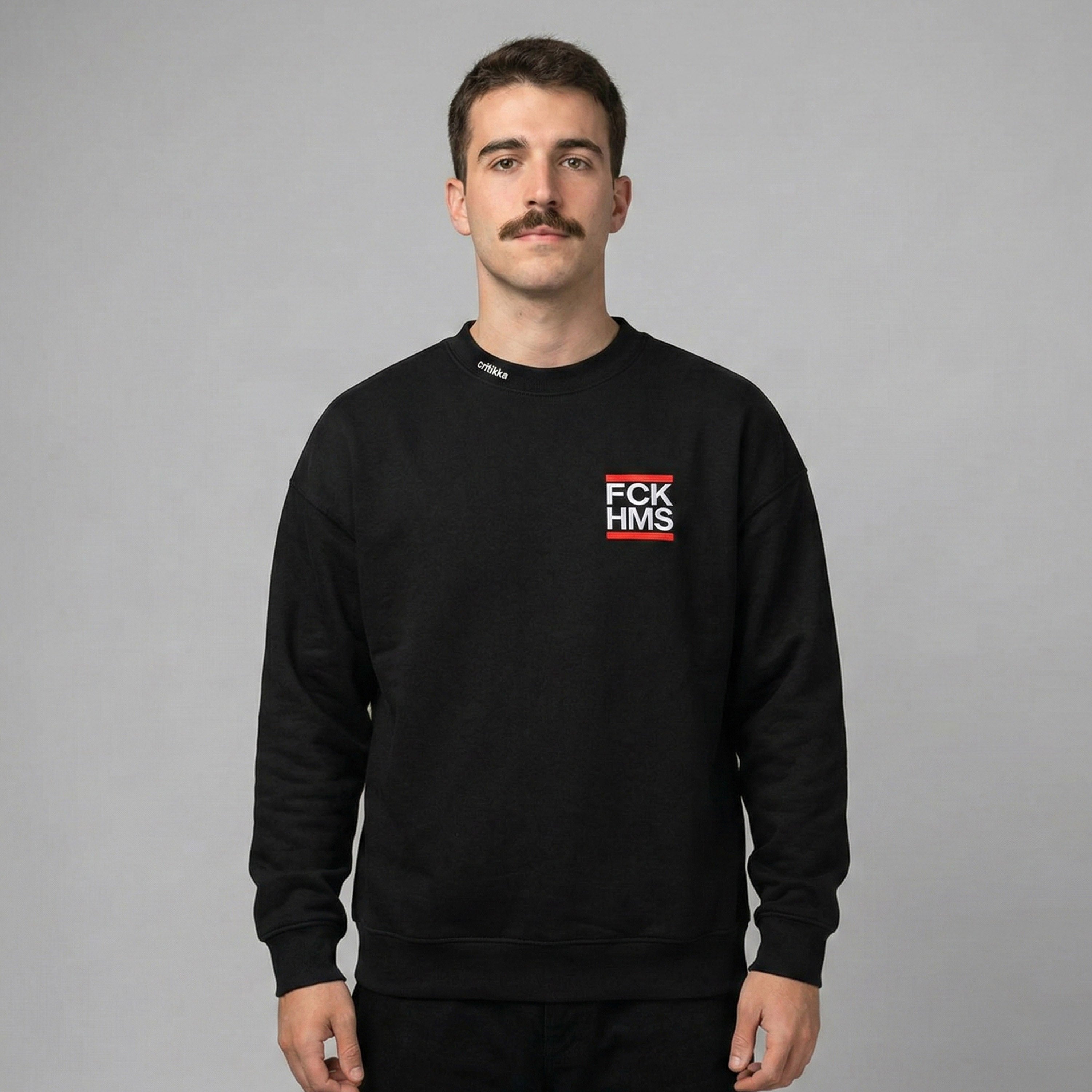 Sudadera sin capucha - FCK HMS (en escudo) - 𝗨𝗡𝗜𝗦𝗘𝗫